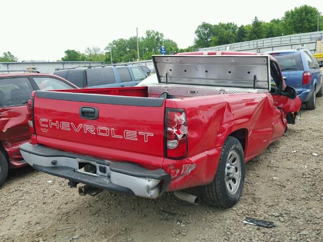 3GCEC14X56G185063 - 2006 CHEVROLET SILVERADO RED photo 4