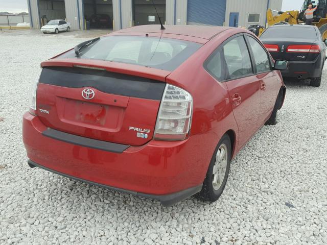 JTDKB20U063140705 - 2006 TOYOTA PRIUS RED photo 4