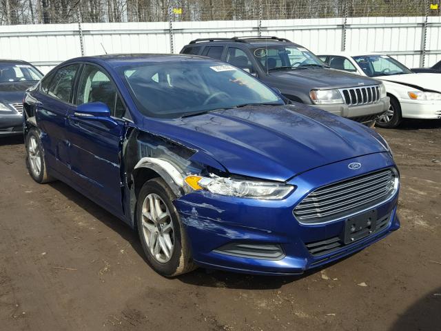 1FA6P0H77F5107751 - 2015 FORD FUSION SE BLUE photo 1