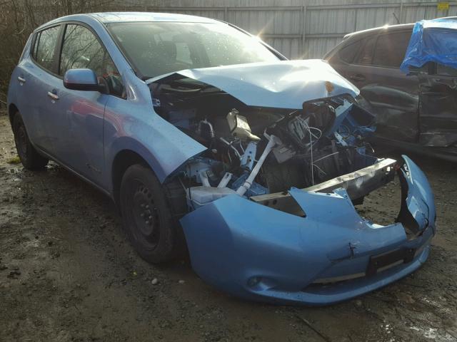 1N4AZ0CP1FC332531 - 2015 NISSAN LEAF S BLUE photo 1