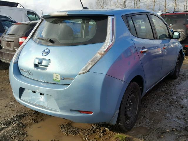 1N4AZ0CP1FC332531 - 2015 NISSAN LEAF S BLUE photo 4