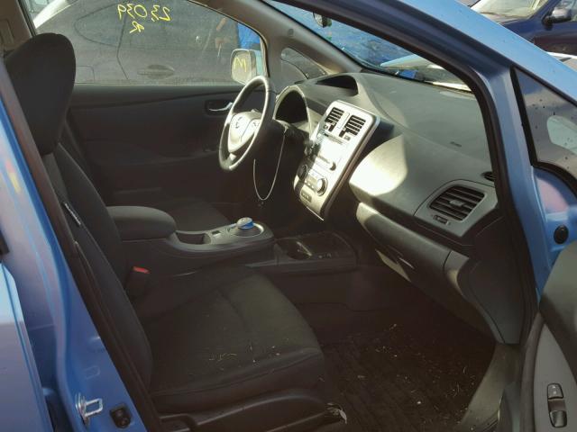 1N4AZ0CP1FC332531 - 2015 NISSAN LEAF S BLUE photo 5