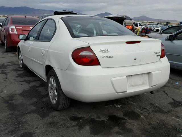 1B3ES56C05D124365 - 2005 DODGE NEON SXT WHITE photo 3