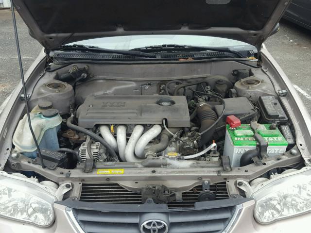 2T1BR12E31C423658 - 2001 TOYOTA COROLLA CE TAN photo 7