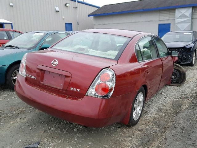 1N4AL11D96N304822 - 2006 NISSAN ALTIMA S RED photo 4