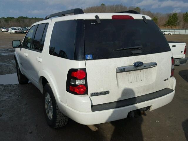 1FMEU73E68UA90734 - 2008 FORD EXPLORER X WHITE photo 3