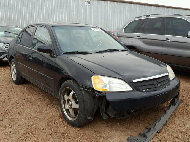 1HGES25761L003441 - 2001 HONDA CIVIC EX BLACK photo 1