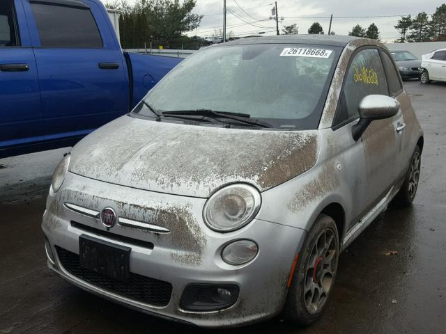 3C3CFFBR6CT340274 - 2012 FIAT 500 SPORT SILVER photo 2