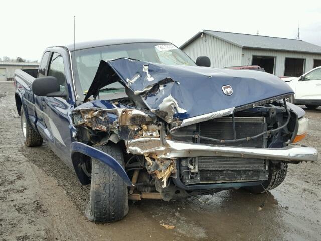 1B7GG22N5YS637691 - 2000 DODGE DAKOTA BLUE photo 1