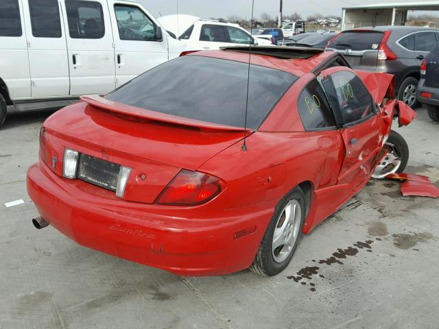 3G2JB12F55S225282 - 2005 PONTIAC SUNFIRE RED photo 4