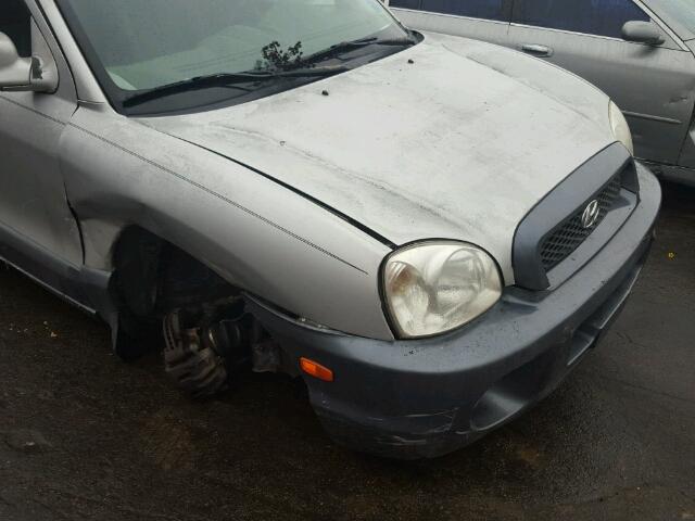 KM8SC13D62U309516 - 2002 HYUNDAI SANTA FE G SILVER photo 9