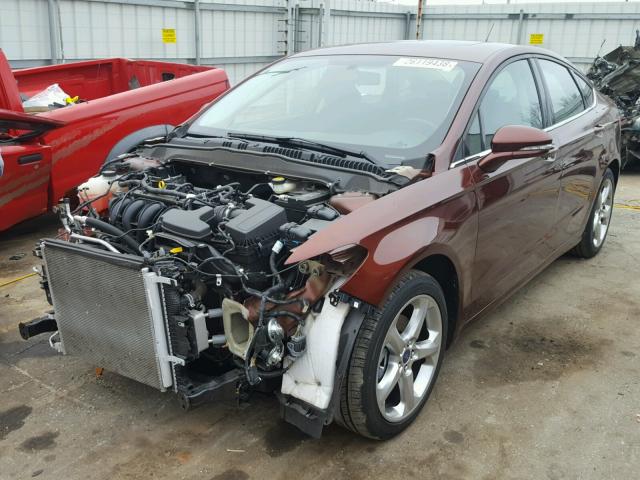 3FA6P0H78FR274262 - 2015 FORD FUSION SE BROWN photo 2