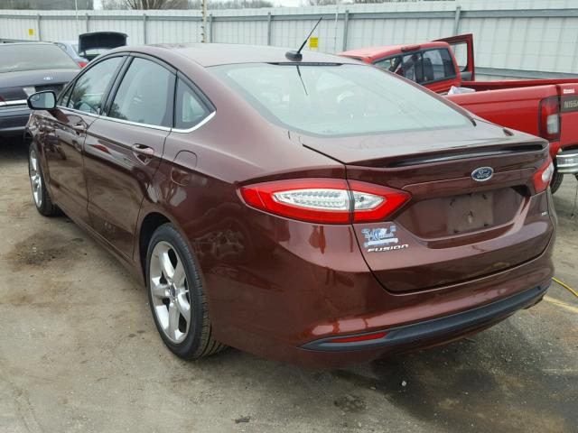 3FA6P0H78FR274262 - 2015 FORD FUSION SE BROWN photo 3