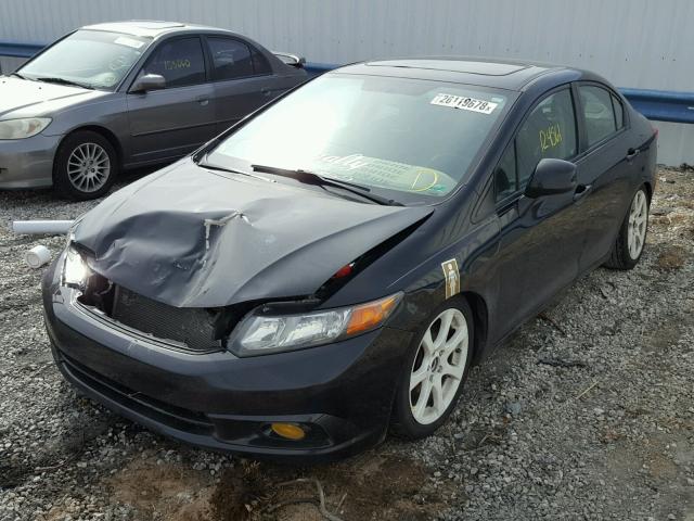 2HGFB6E5XCH700847 - 2012 HONDA CIVIC SI BLACK photo 2