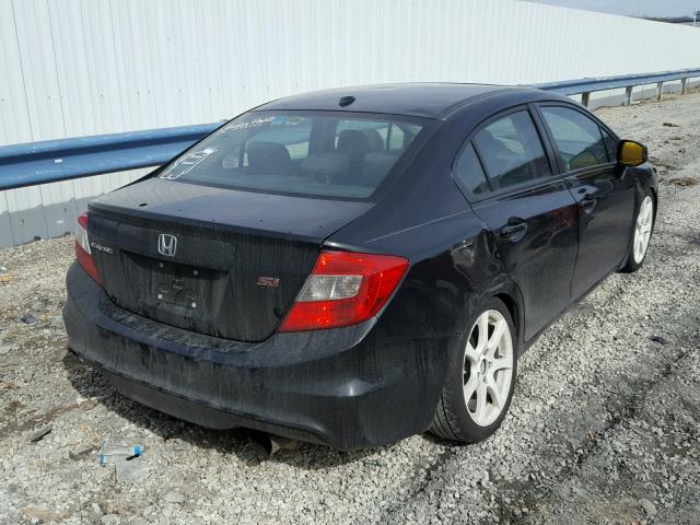 2HGFB6E5XCH700847 - 2012 HONDA CIVIC SI BLACK photo 4