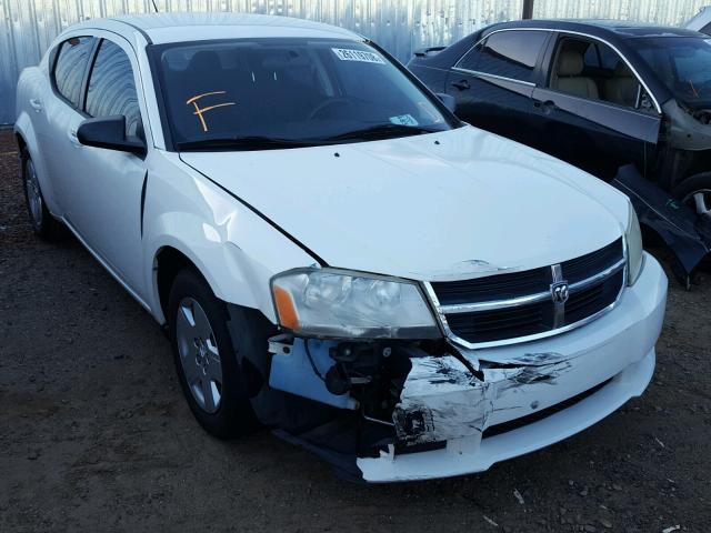 1B3CC4FB1AN229104 - 2010 DODGE AVENGER SX WHITE photo 1