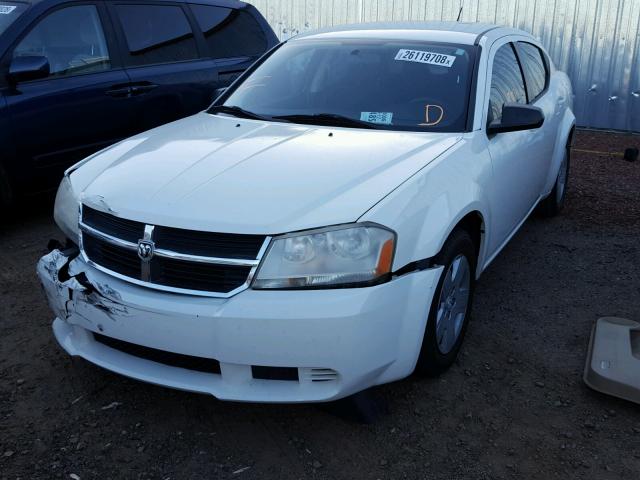 1B3CC4FB1AN229104 - 2010 DODGE AVENGER SX WHITE photo 2