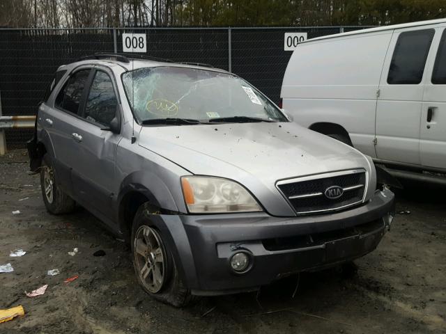 KNDJC733X45229109 - 2004 KIA SORENTO EX SILVER photo 1