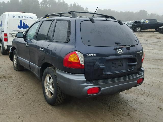 KM8SC13E54U831517 - 2004 HYUNDAI SANTA FE G BLUE photo 3