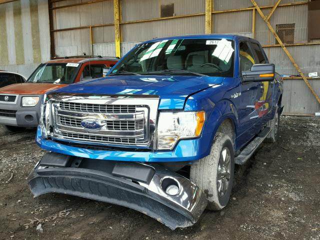 1FTFW1CF4EFC86390 - 2014 FORD F150 SUPER BLUE photo 2