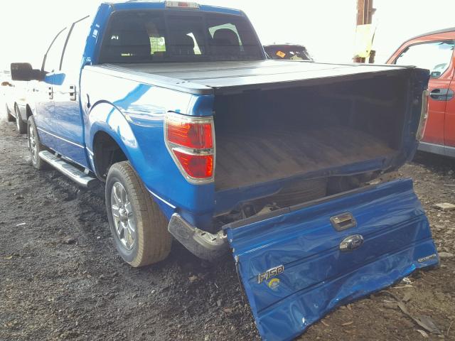 1FTFW1CF4EFC86390 - 2014 FORD F150 SUPER BLUE photo 3