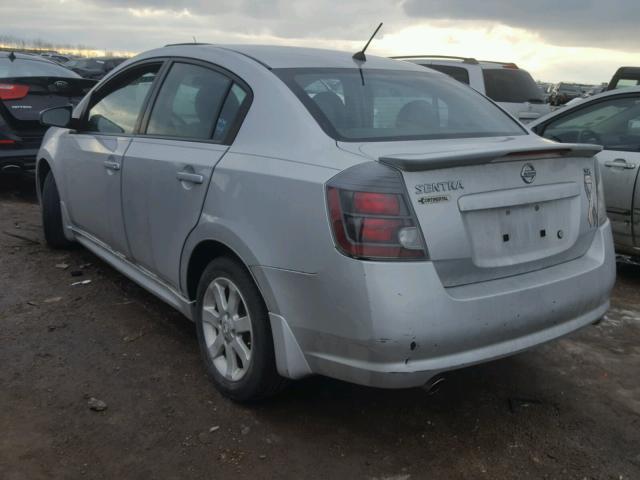 3N1AB6AP8AL713135 - 2010 NISSAN SENTRA 2.0 SILVER photo 3