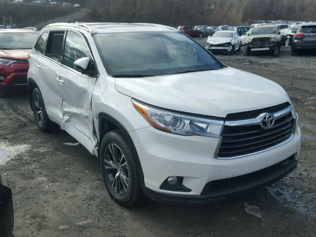 5TDJKRFH0GS340143 - 2016 TOYOTA HIGHLANDER WHITE photo 1