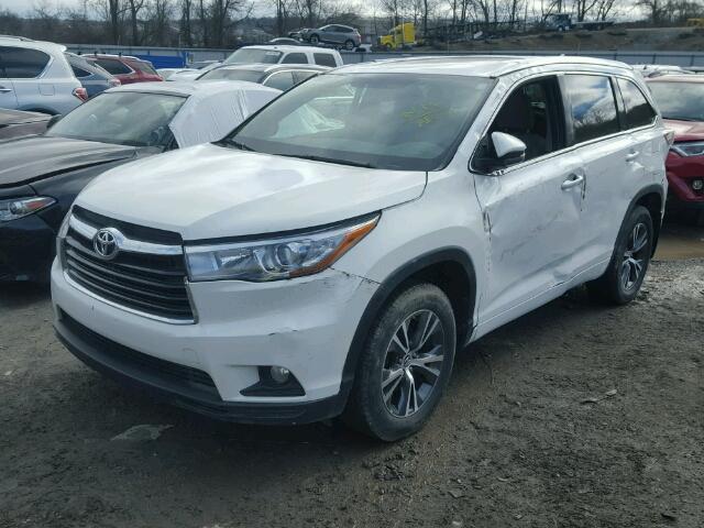 5TDJKRFH0GS340143 - 2016 TOYOTA HIGHLANDER WHITE photo 2