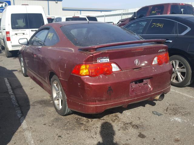 JH4DC53023C004263 - 2003 ACURA RSX TYPE-S RED photo 3