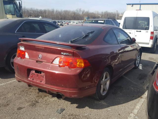 JH4DC53023C004263 - 2003 ACURA RSX TYPE-S RED photo 4
