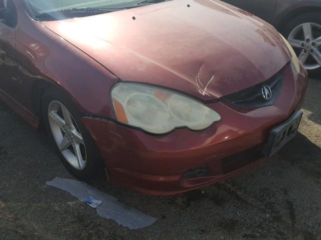 JH4DC53023C004263 - 2003 ACURA RSX TYPE-S RED photo 9