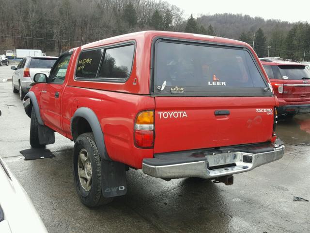 5TEPM62N51Z849136 - 2001 TOYOTA TACOMA RED photo 3