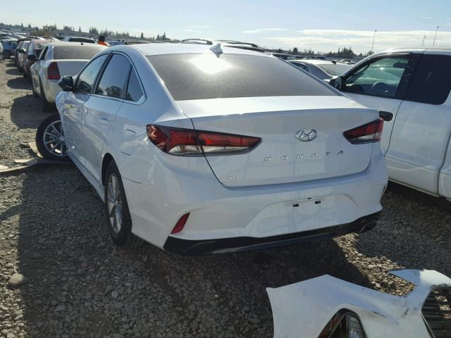 5NPE24AF5JH625279 - 2018 HYUNDAI SONATA SE WHITE photo 3