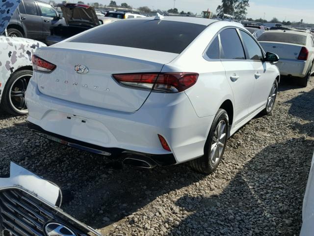 5NPE24AF5JH625279 - 2018 HYUNDAI SONATA SE WHITE photo 4