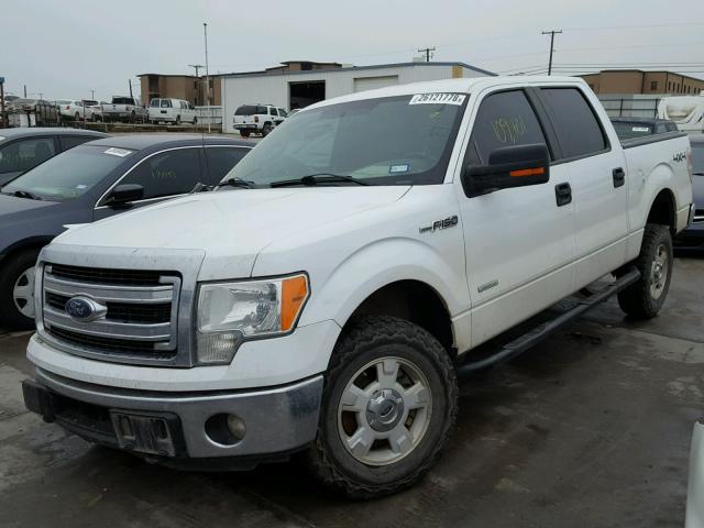 1FTFW1ET4EKE85661 - 2014 FORD F150 SUPER WHITE photo 2