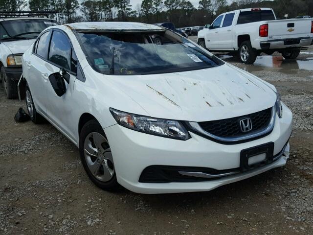 19XFB2F57FE107873 - 2015 HONDA CIVIC LX WHITE photo 1