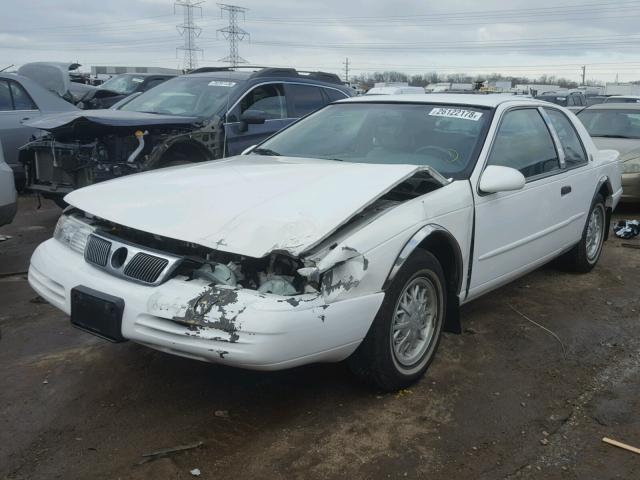 1MELM62W7SH643468 - 1995 MERCURY COUGAR XR7 WHITE photo 2