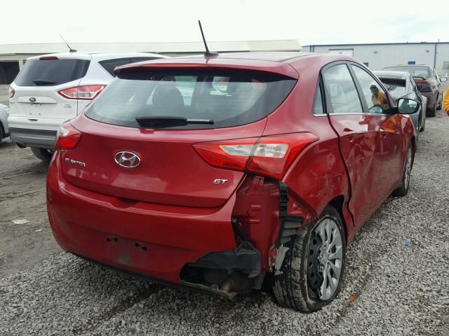 KMHD35LH5GU283923 - 2016 HYUNDAI ELANTRA GT RED photo 4