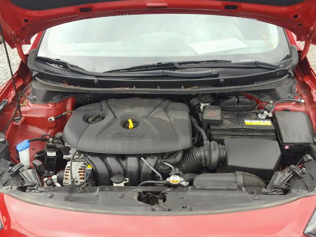 KMHD35LH5GU283923 - 2016 HYUNDAI ELANTRA GT RED photo 7