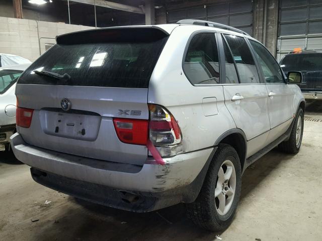 5UXFA53552LP36718 - 2002 BMW X5 3.0I SILVER photo 4