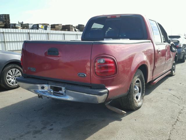 1FTRW07W41KA40894 - 2001 FORD F150 SUPER RED photo 4