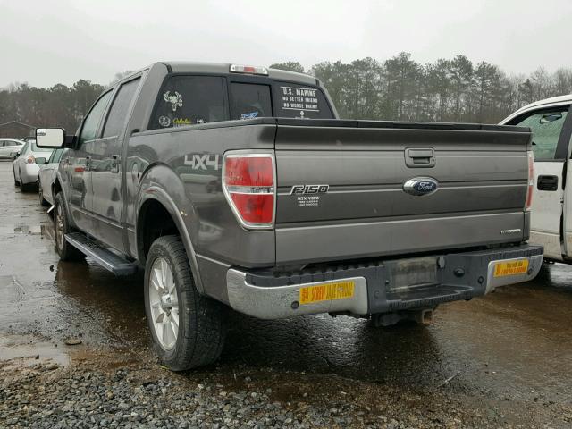 1FTFW1EF4BFA45387 - 2011 FORD F150 SUPER GRAY photo 3