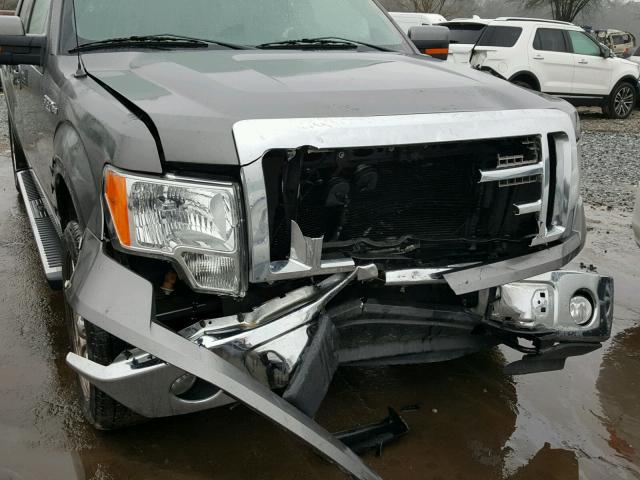 1FTFW1EF4BFA45387 - 2011 FORD F150 SUPER GRAY photo 9