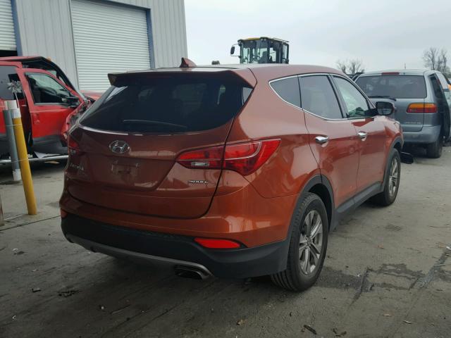 5XYZT3LB2GG358377 - 2016 HYUNDAI SANTA FE S ORANGE photo 4