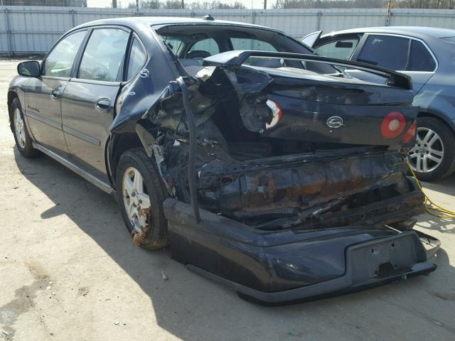 2G1WH52K639105143 - 2003 CHEVROLET IMPALA LS BLACK photo 3