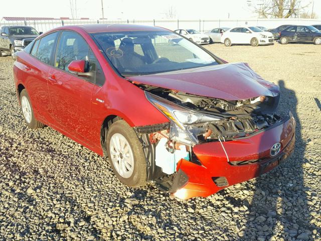 JTDKBRFU2G3509386 - 2016 TOYOTA PRIUS RED photo 1