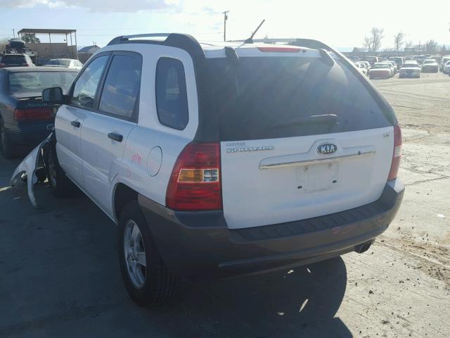 KNDJF724987471322 - 2008 KIA SPORTAGE L WHITE photo 3