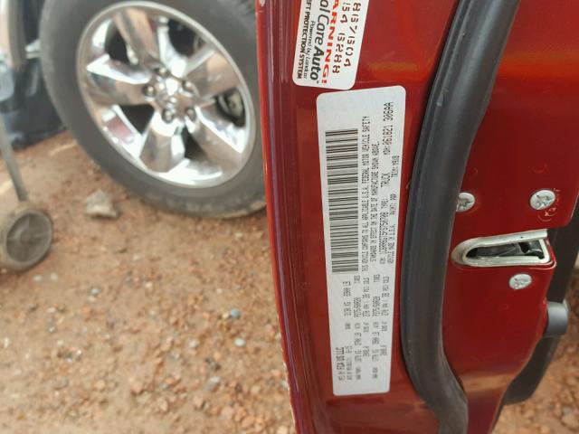 1C6RR6GT5FS750708 - 2015 RAM 1500 SLT MAROON photo 10