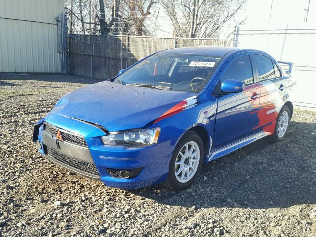 JA32U2FU5FU021283 - 2015 MITSUBISHI LANCER ES BLUE photo 2