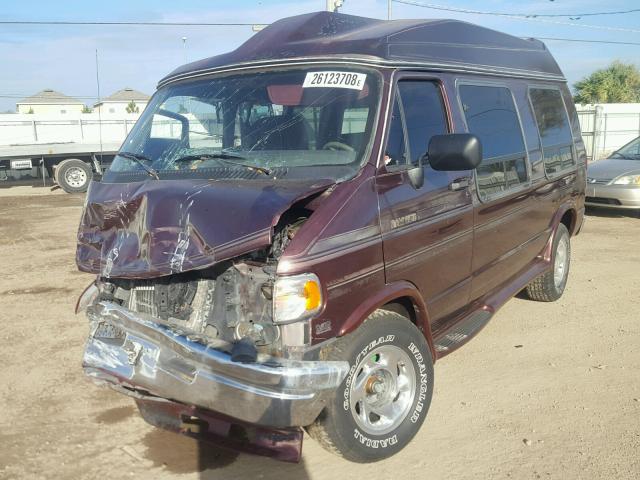 2B6HB21Y7RK157943 - 1994 DODGE RAM VAN B2 BROWN photo 2